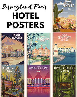 Disneyland Paris Hotel Art Prints: A4 Wall Art Collection