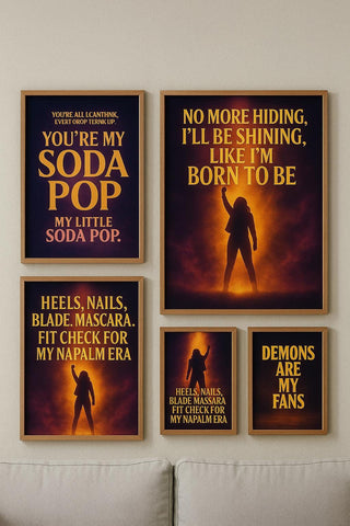 K-Pop Inspired Poster Set | Empowering Cinematic Prints