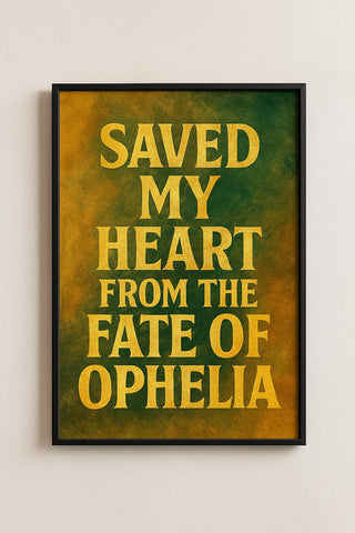Taylor Swift Lyric Art Print Set | Green & Gold Posters