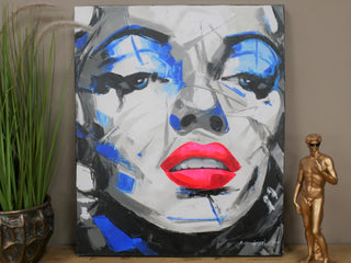 Wall Art, Vibrant Colourful Hand Finished Canvas, Marilyn Monroe Inspired