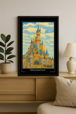 Disneyland Paris Castle Art Prints: A4 Wall Art Souvenir