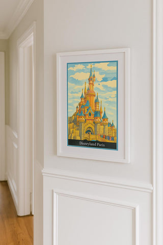 Disneyland Paris Castle Art Prints: A4 Wall Art Souvenir