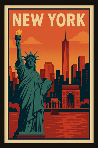 Vintage Travel Poster Set | Paris, London, New York | A4 A3 Art Prints