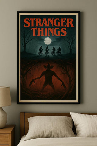 Stranger Things Inspired Poster | Retro Sci-Fi Horror Print (A4) Choice of 2