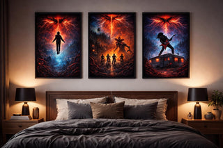 Stranger Things Inspired Poster Prints | Retro Sci-Fi Horror Print (A4 or A3) Set of 3