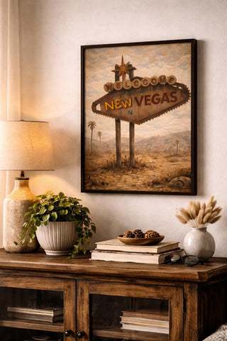 Fallout Art Prints Set | Post-Apocalyptic Gaming Decor, New Vegas