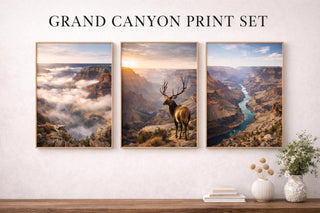 Grand Canyon Wall Art Print Set | A4 Scenic Landscape Photography