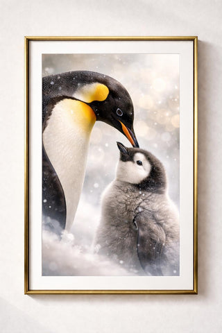 Penguin Wall Art Prints Set – A4 Wildlife Photography for Home Decor