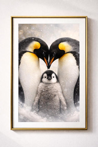 Penguin Wall Art Prints Set – A4 Wildlife Photography for Home Decor