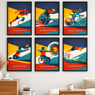 Paralympic Sports Poster Set | Adaptive Athlete Wall Art | Inspirational Disability Sports Prints | Wheelchair Sport Poster | Motivational