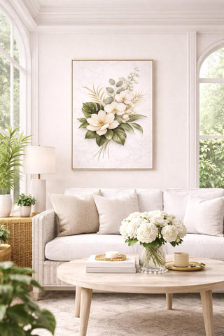 Set of 3 Neutral Botanical Prints | Luxury Floral Wall Art, Minimalist Poster (A4/A3)
