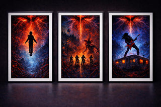 Stranger Things Inspired Poster Prints | Retro Sci-Fi Horror Print (A4 or A3) Set of 3