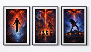 Stranger Things Inspired Poster Prints | Retro Sci-Fi Horror Print (A4 or A3) Set of 3