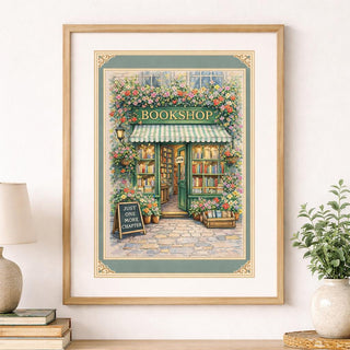 Bookshop Print – "Just One More Chapter" Literary Wall Art (A4 A3)
