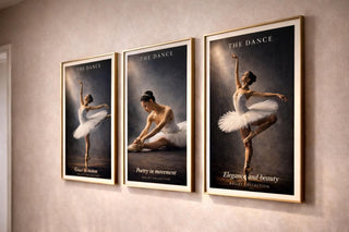 Ballet Wall Art Set – Elegant Ballerina Posters, Graceful Dance Prints (A4, A3)