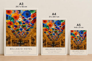 Bellagio Las Vegas Poster, Luxury Travel Print