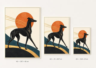 Art Deco Greyhound Print