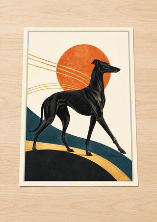 Art Deco Greyhound Print