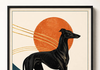 Art Deco Greyhound Print