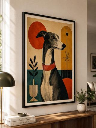 Greyhound Print, Vintage Style