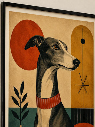 Greyhound Print, Vintage Style