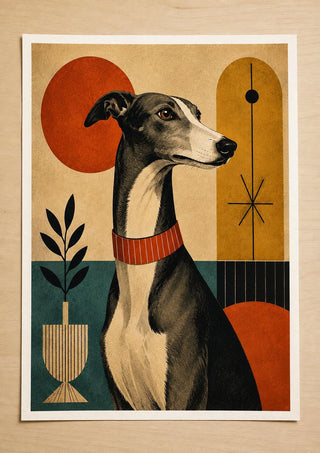 Greyhound Print, Vintage Style
