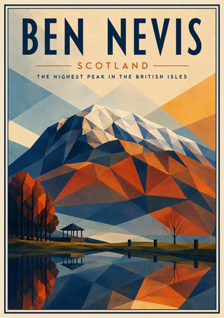 Ben Nevis Print, Scotland Travel Poster