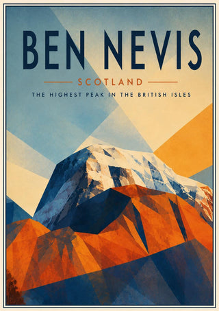 Ben Nevis Print, Scotland Travel Poster