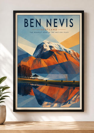 Ben Nevis Print, Scotland Travel Poster