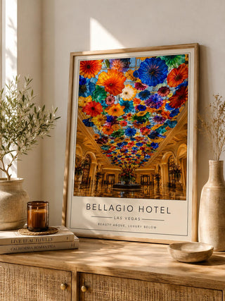 Bellagio Las Vegas Poster, Luxury Travel Print