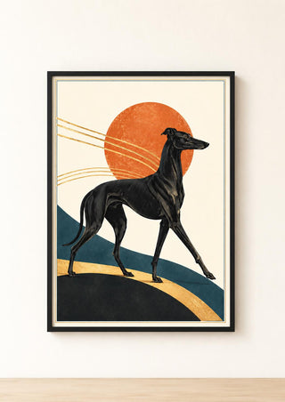 Art Deco Greyhound Print