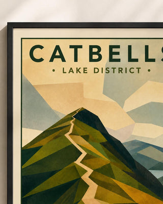 Catbells, Lake District Print, Travel Poster