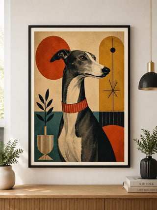 Greyhound Print, Vintage Style