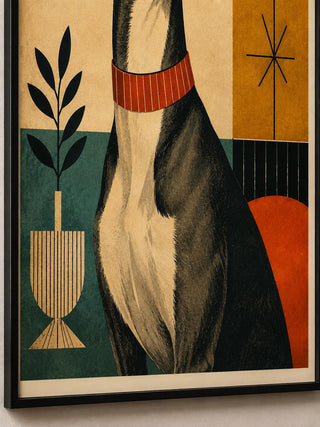 Greyhound Print, Vintage Style