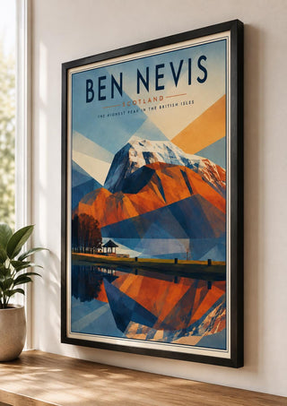 Ben Nevis Print, Scotland Travel Poster