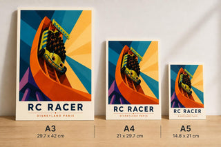 RC Racer Disneyland Paris Poster Print, Travel Poster