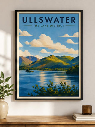 Ullswater, Lake District Print, Travel Poster