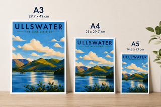 Ullswater, Lake District Print, Travel Poster