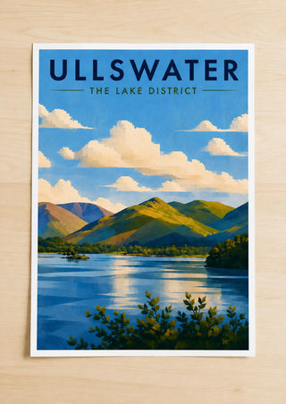 Ullswater, Lake District Print, Travel Poster