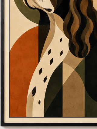 Abstract Springer Spaniel Print, Mid Century Dog Wall Art