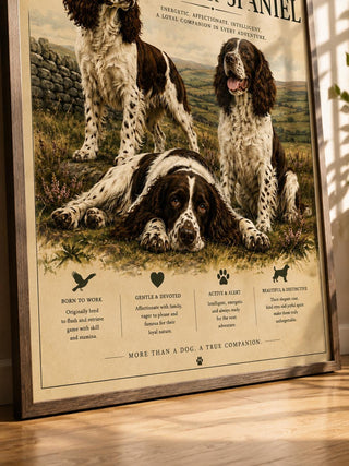 English Springer Spaniel Print,Vintage Style