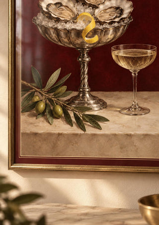 Champagne Kitchen Art, Oyster Wall Art Print