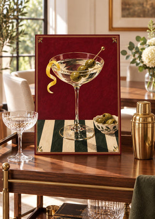 Martini Print, Luxury Cocktail Wall Art