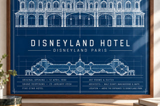 Disneyland Hotel Paris Blueprint Print