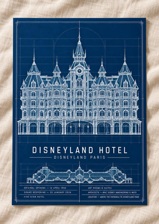 Disneyland Hotel Paris Blueprint Print