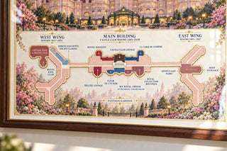 Disneyland Hotel Paris, Luxury Hotel Map Print