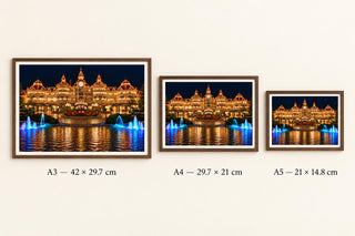 Disneyland Hotel Paris at Night Print