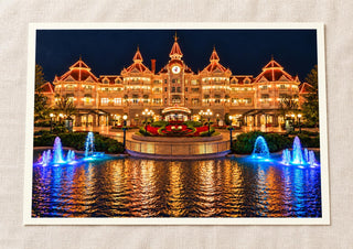 Disneyland Hotel Paris at Night Print
