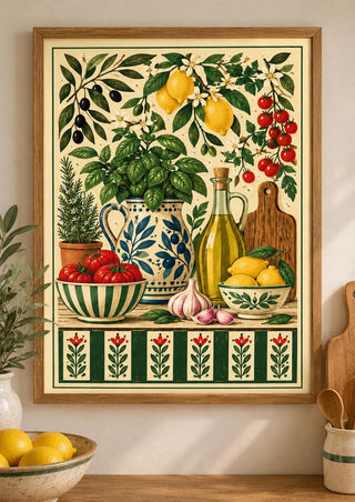 Mediterranean Kitchen Wall Art Print