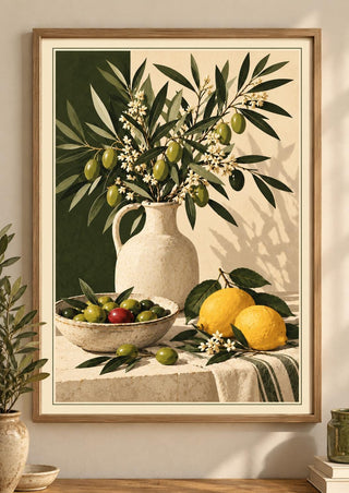 Olive & Lemon Kitchen Wall Art Print